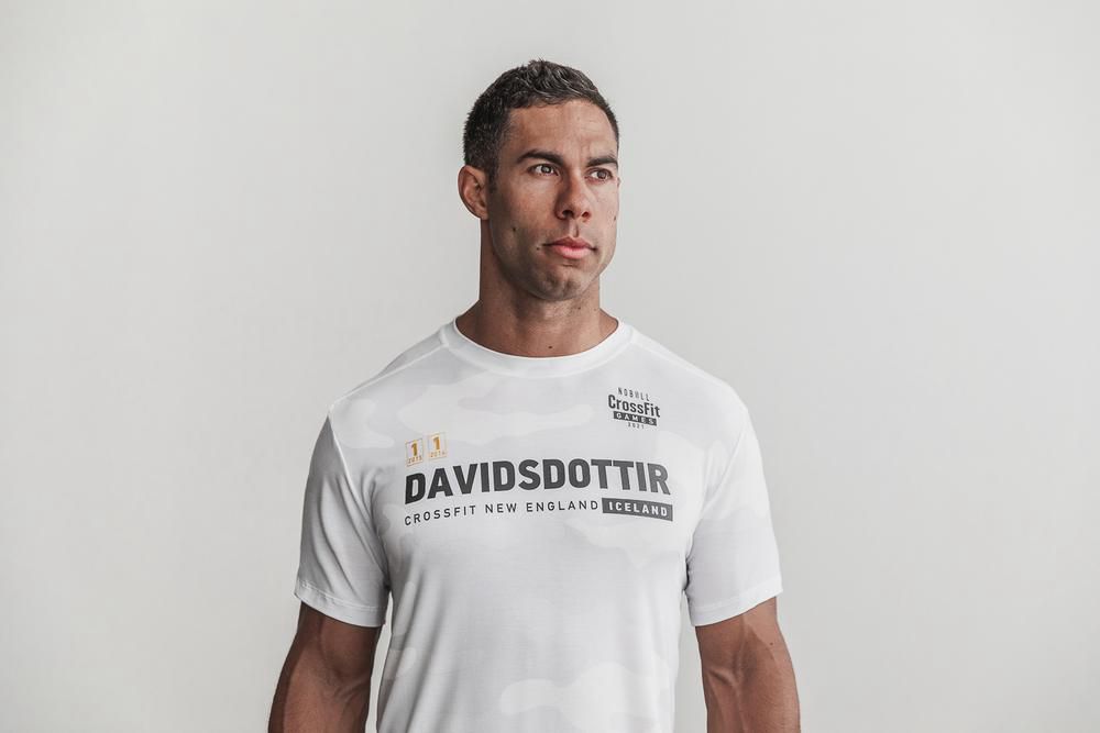 NOBULL Crossfit Games® 2021 Davidsdottir Jerseys Erkek - Beyaz Camo - Turkiye (KSP-560372)